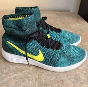 Nike Lunarepic Flyknit Lunarlon Rio Teal Volt (2016) Running Shoes Men Size 9.5